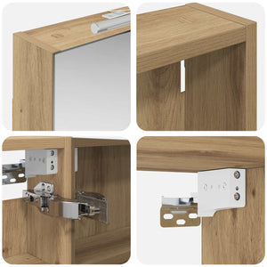 Σετ Ντουλαπιών Μπάνιου με ράφι 3 pcs 100 x 10,5 x 60,5 εκ - Pakobazaar