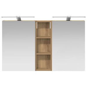 Σετ Ντουλαπιών Μπάνιου με ράφι 3 pcs 100 x 10,5 x 60,5 εκ - Pakobazaar