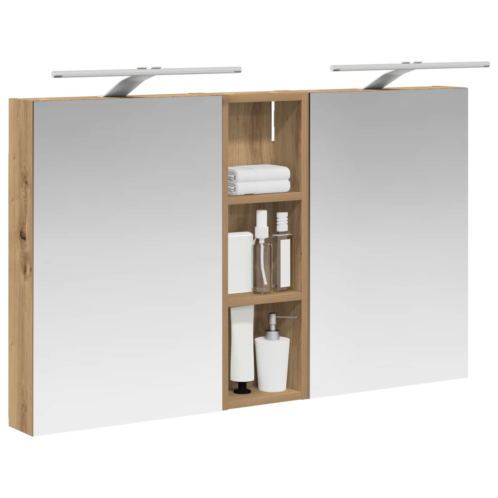 Σετ Ντουλαπιών Μπάνιου με ράφι 3 pcs 100 x 10,5 x 60,5 εκ - Pakobazaar