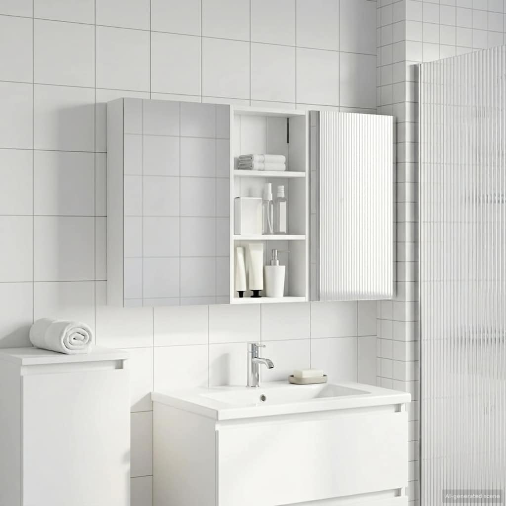 Σετ Ντουλαπιών Μπάνιου με ράφι 3 pcs 110 x 10,5 x 60,5 εκ - Pakobazaar