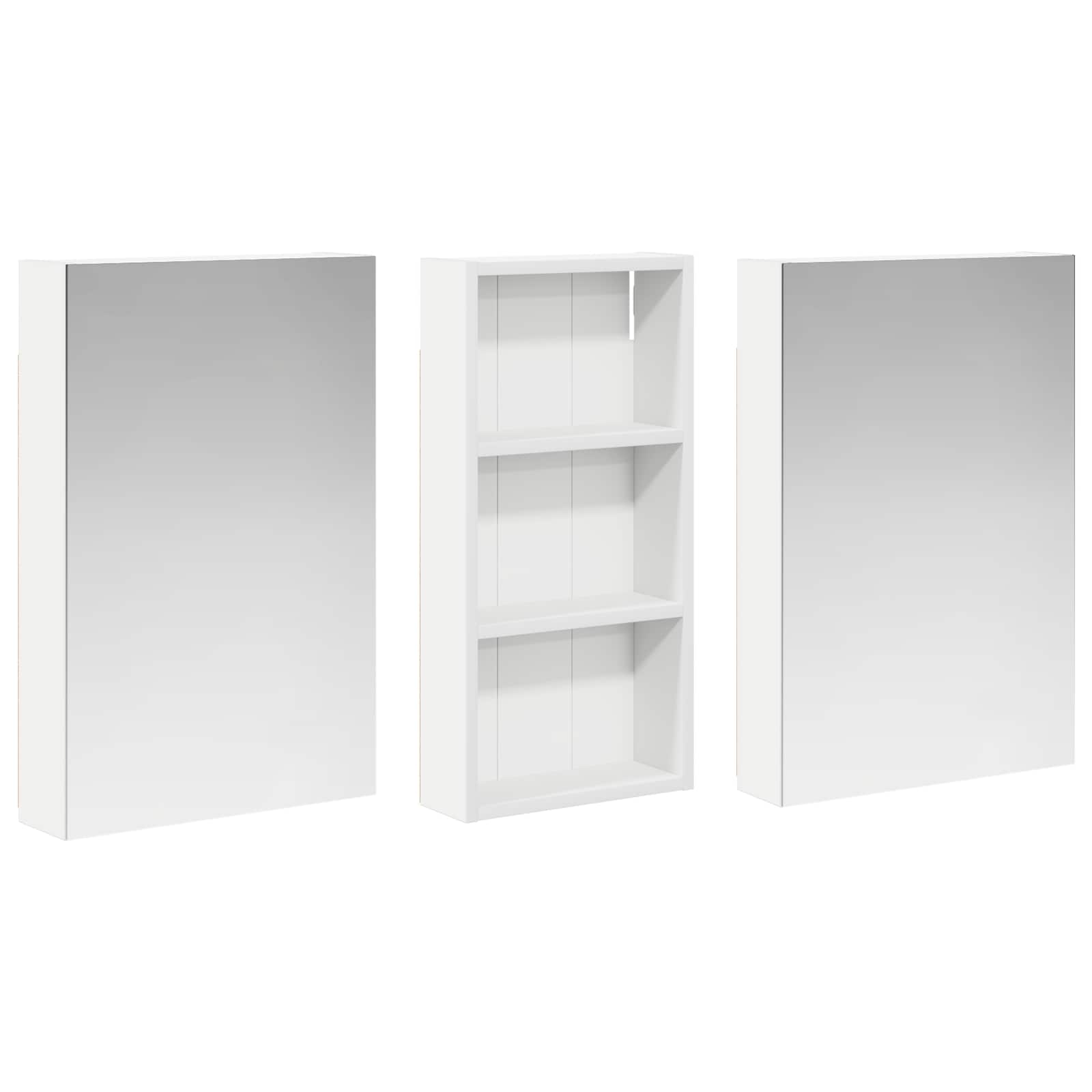 Σετ Ντουλαπιών Μπάνιου με ράφι 3 pcs 110 x 10,5 x 60,5 εκ - Pakobazaar