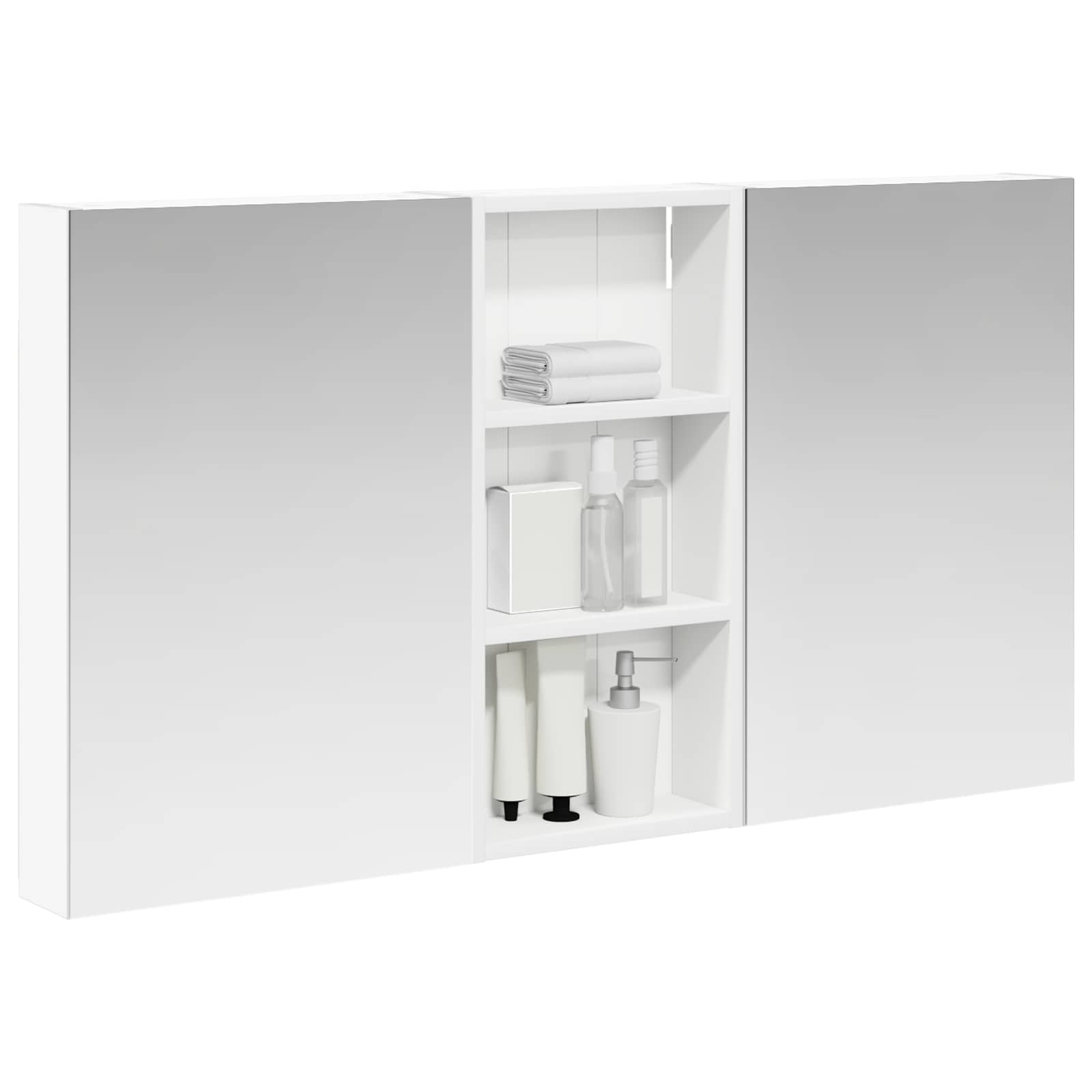 Σετ Ντουλαπιών Μπάνιου με ράφι 3 pcs 110 x 10,5 x 60,5 εκ - Pakobazaar
