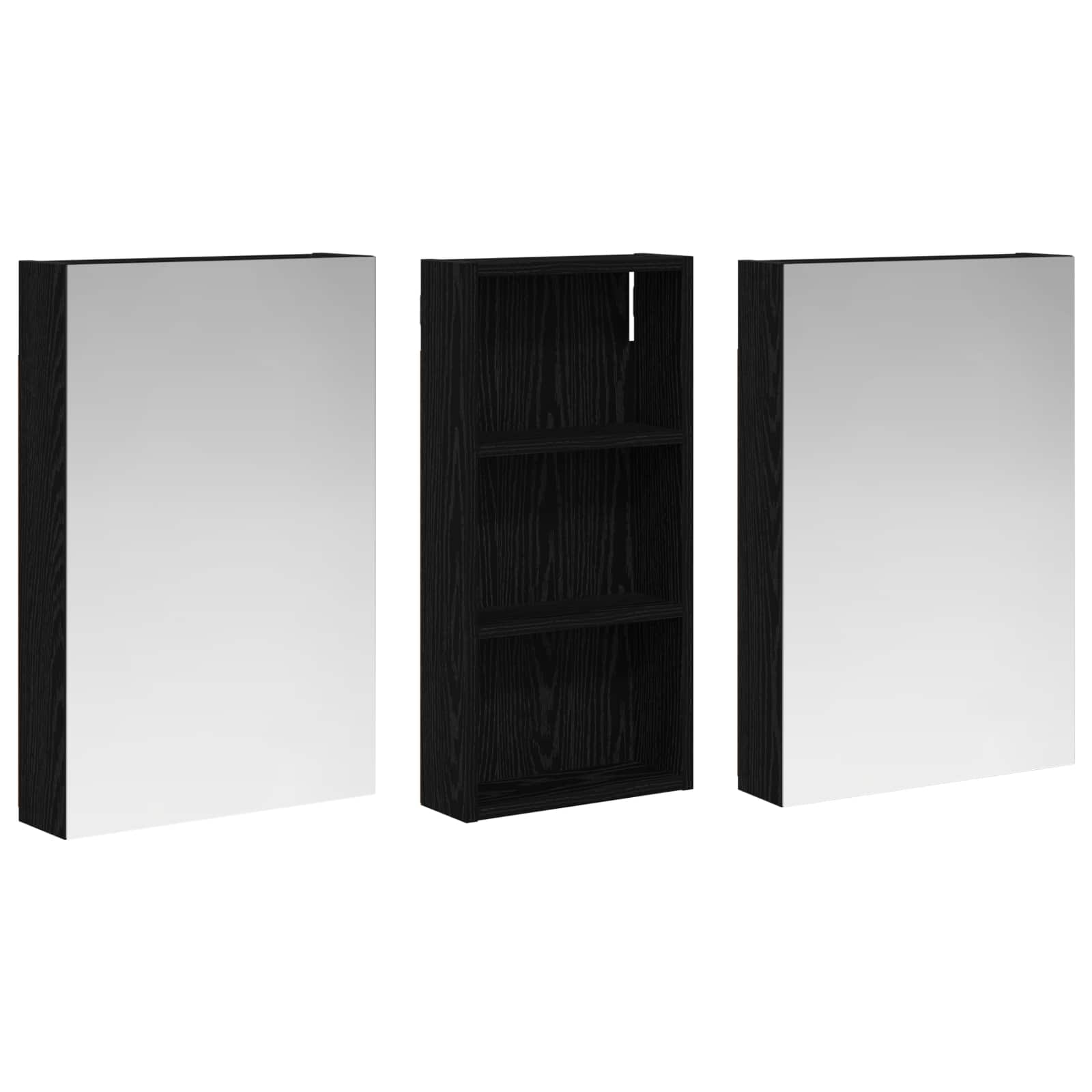 Σετ Ντουλαπιών Μπάνιου με ράφι 3 pcs 110 x 10,5 x 60,5 εκ - Pakobazaar