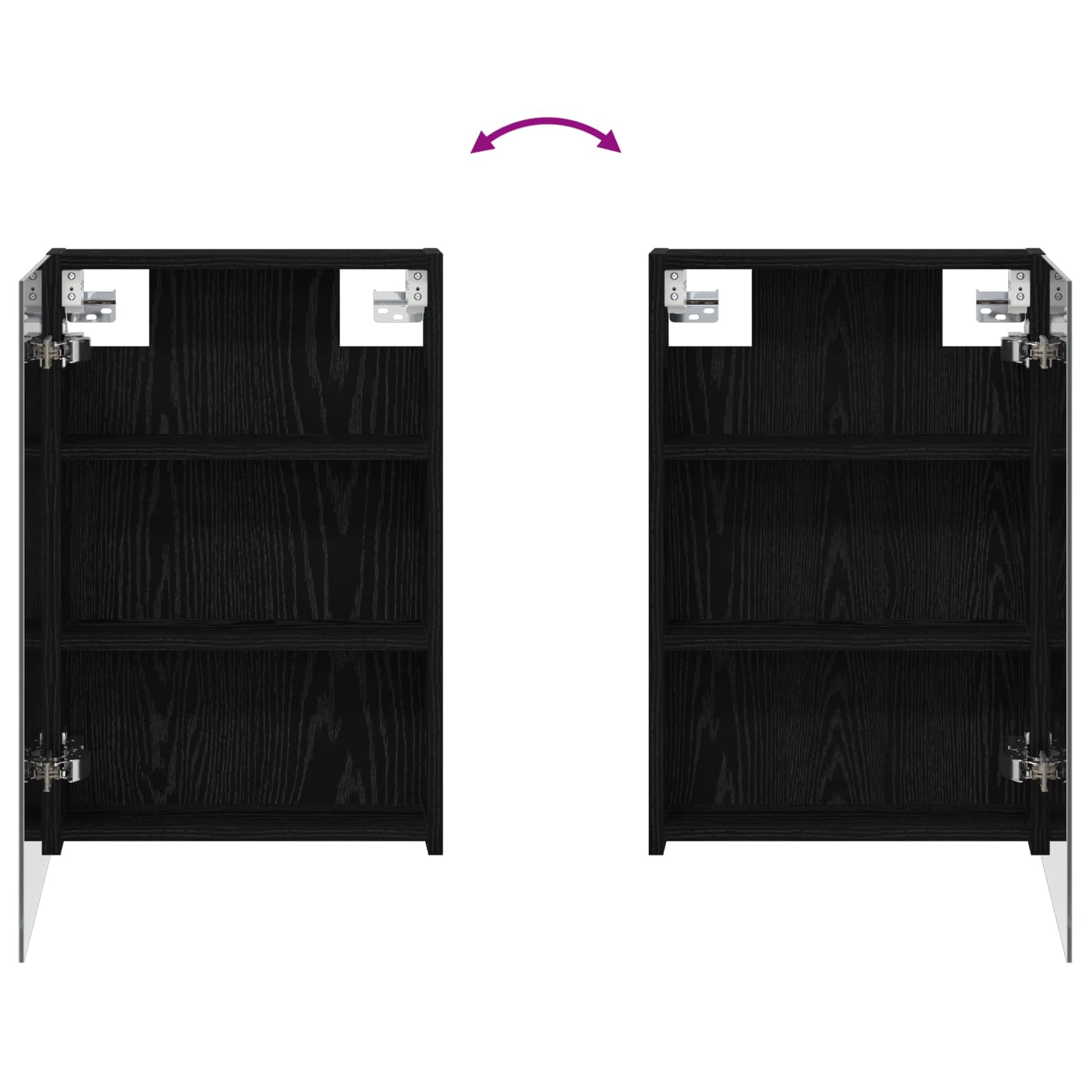 Σετ Ντουλαπιών Μπάνιου με ράφι 3 pcs 110 x 10,5 x 60,5 εκ - Pakobazaar