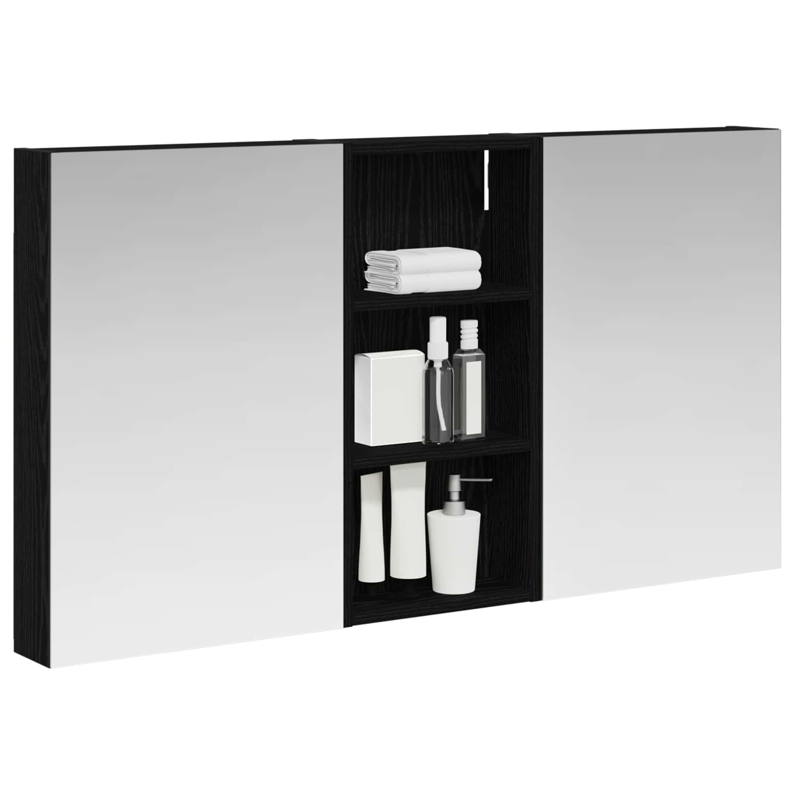Σετ Ντουλαπιών Μπάνιου με ράφι 3 pcs 110 x 10,5 x 60,5 εκ - Pakobazaar