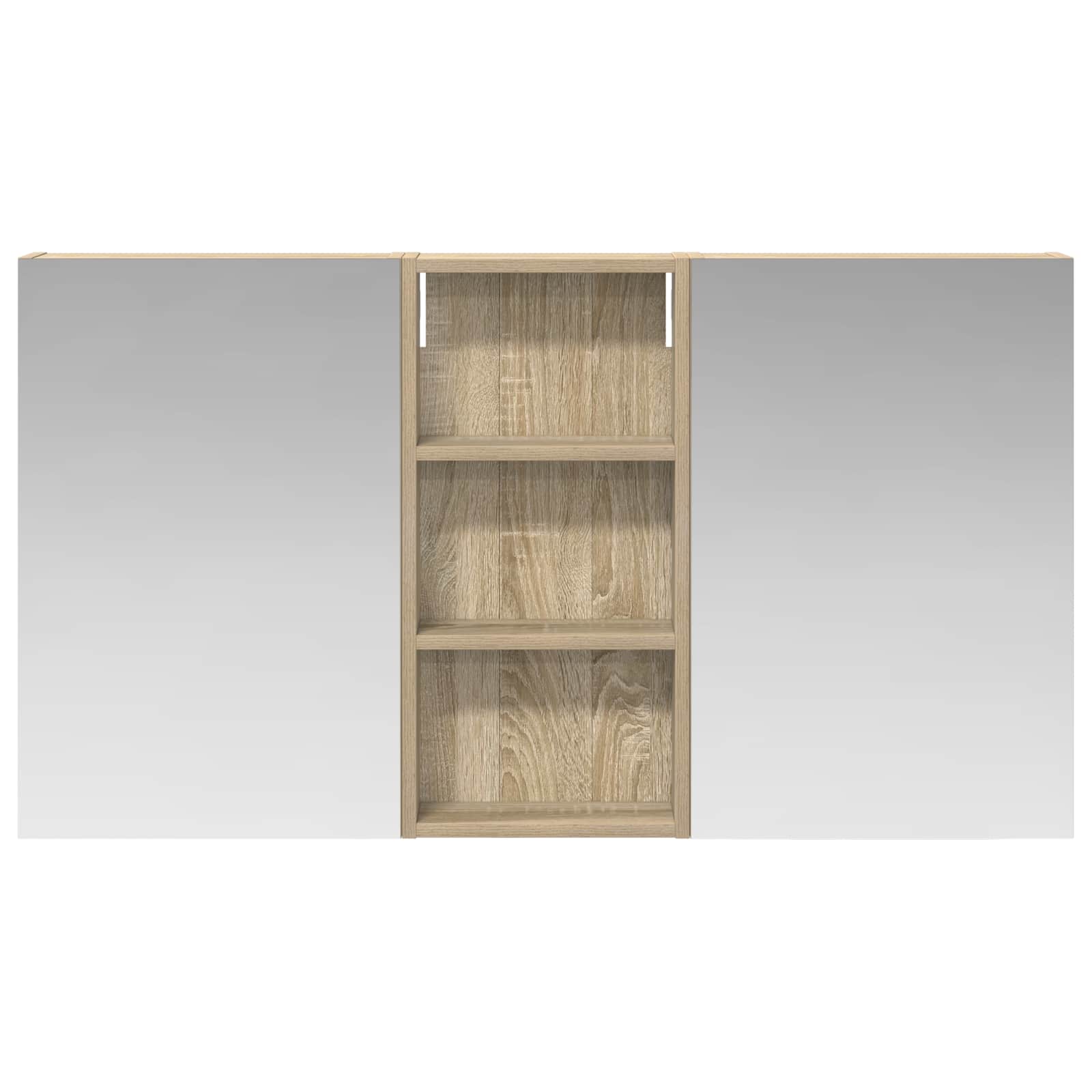 Σετ Ντουλαπιών Μπάνιου με ράφι 3 pcs 110 x 10,5 x 60,5 εκ - Pakobazaar