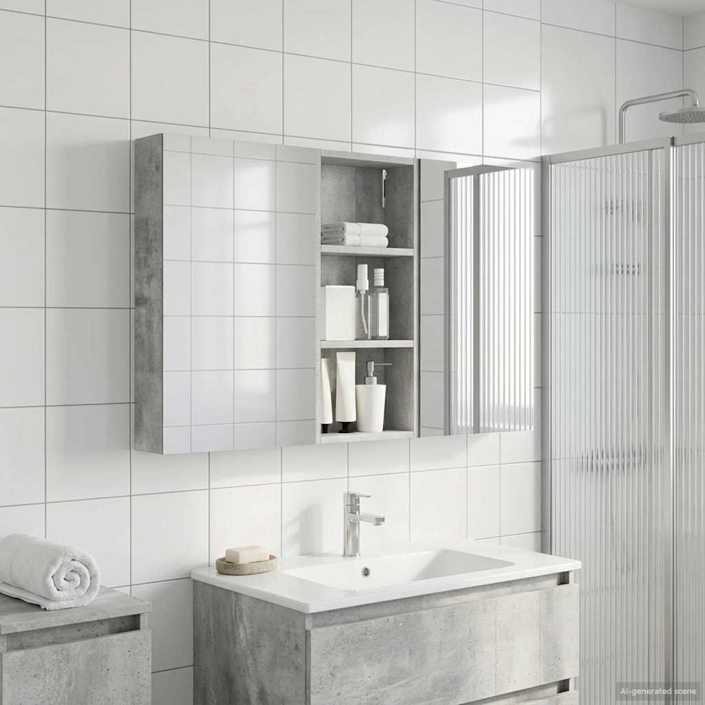 Σετ Ντουλαπιών Μπάνιου με ράφι 3 pcs 110 x 10,5 x 60,5 εκ - Pakobazaar