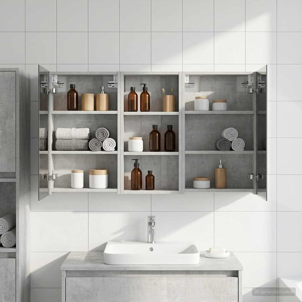 Σετ Ντουλαπιών Μπάνιου με ράφι 3 pcs 110 x 10,5 x 60,5 εκ - Pakobazaar