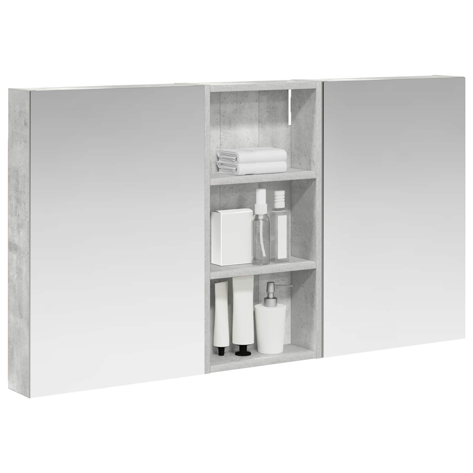 Σετ Ντουλαπιών Μπάνιου με ράφι 3 pcs 110 x 10,5 x 60,5 εκ - Pakobazaar
