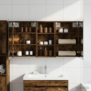 Σετ Ντουλαπιών Μπάνιου με ράφι 3 pcs 110 x 10,5 x 60,5 εκ - Pakobazaar