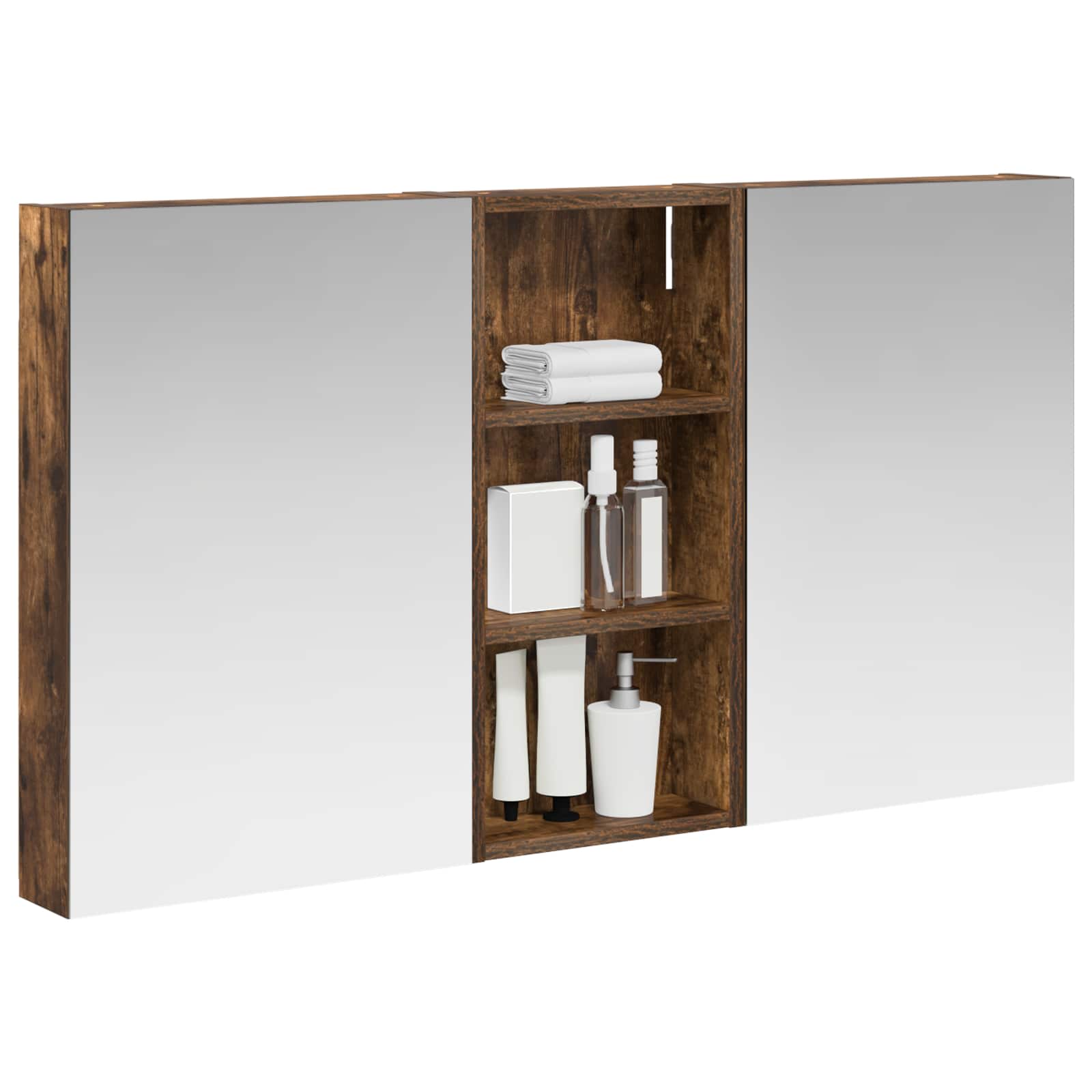 Σετ Ντουλαπιών Μπάνιου με ράφι 3 pcs 110 x 10,5 x 60,5 εκ - Pakobazaar