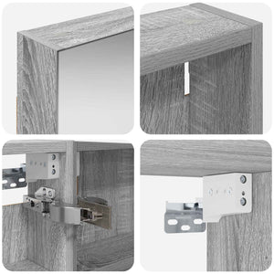 Σετ Ντουλαπιών Μπάνιου με ράφι 3 pcs 110 x 10,5 x 60,5 εκ - Pakobazaar