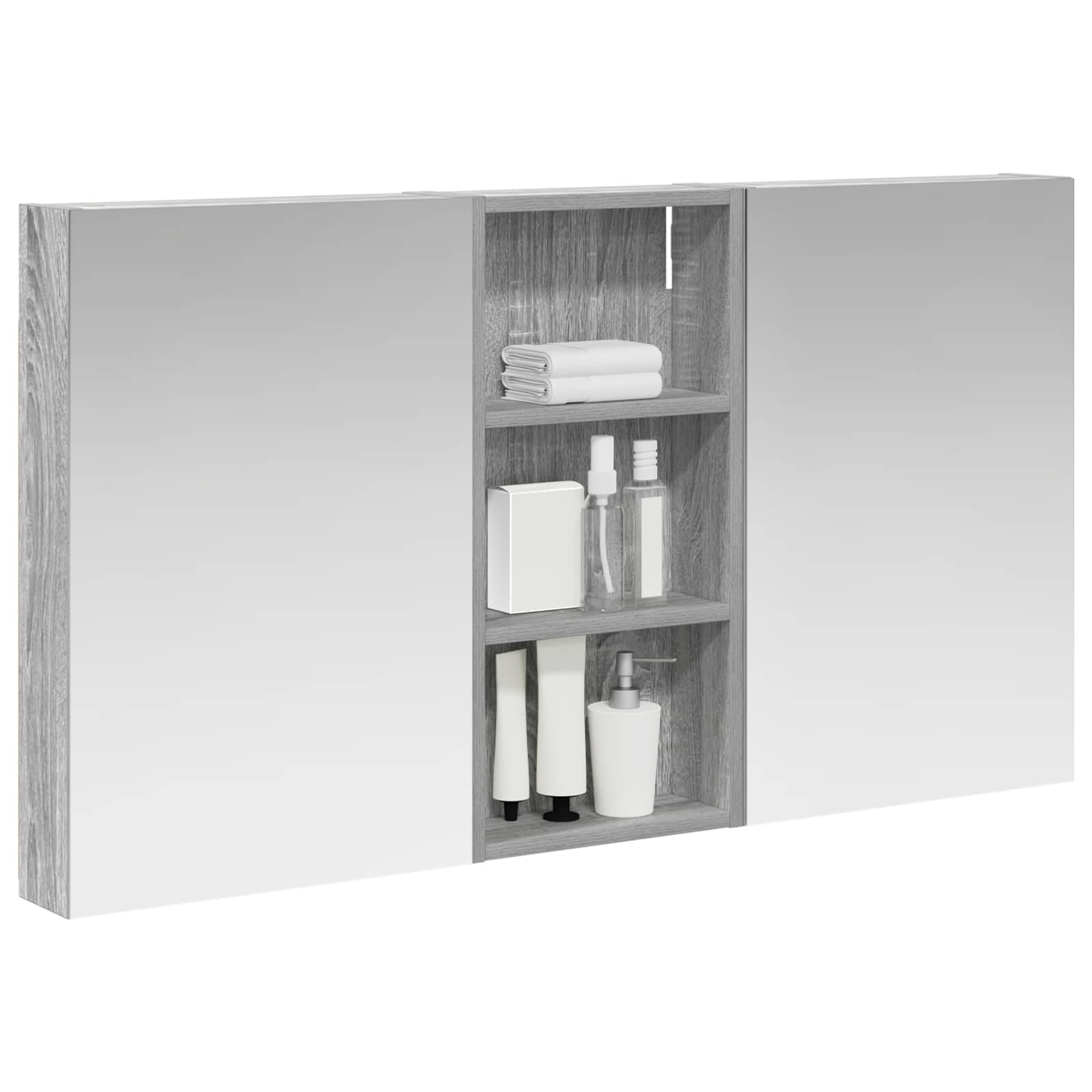 Σετ Ντουλαπιών Μπάνιου με ράφι 3 pcs 110 x 10,5 x 60,5 εκ - Pakobazaar
