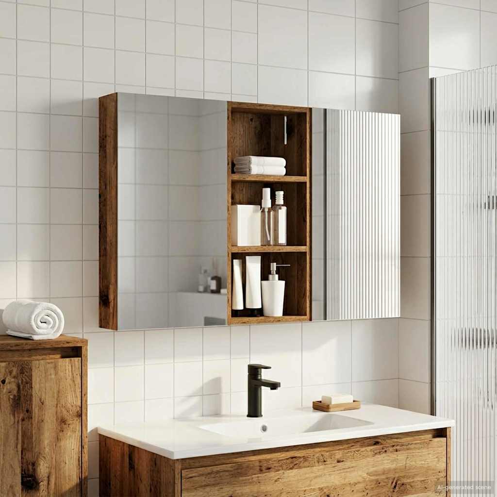 Σετ Ντουλαπιών Μπάνιου με ράφι 3 pcs 110 x 10,5 x 60,5 εκ - Pakobazaar
