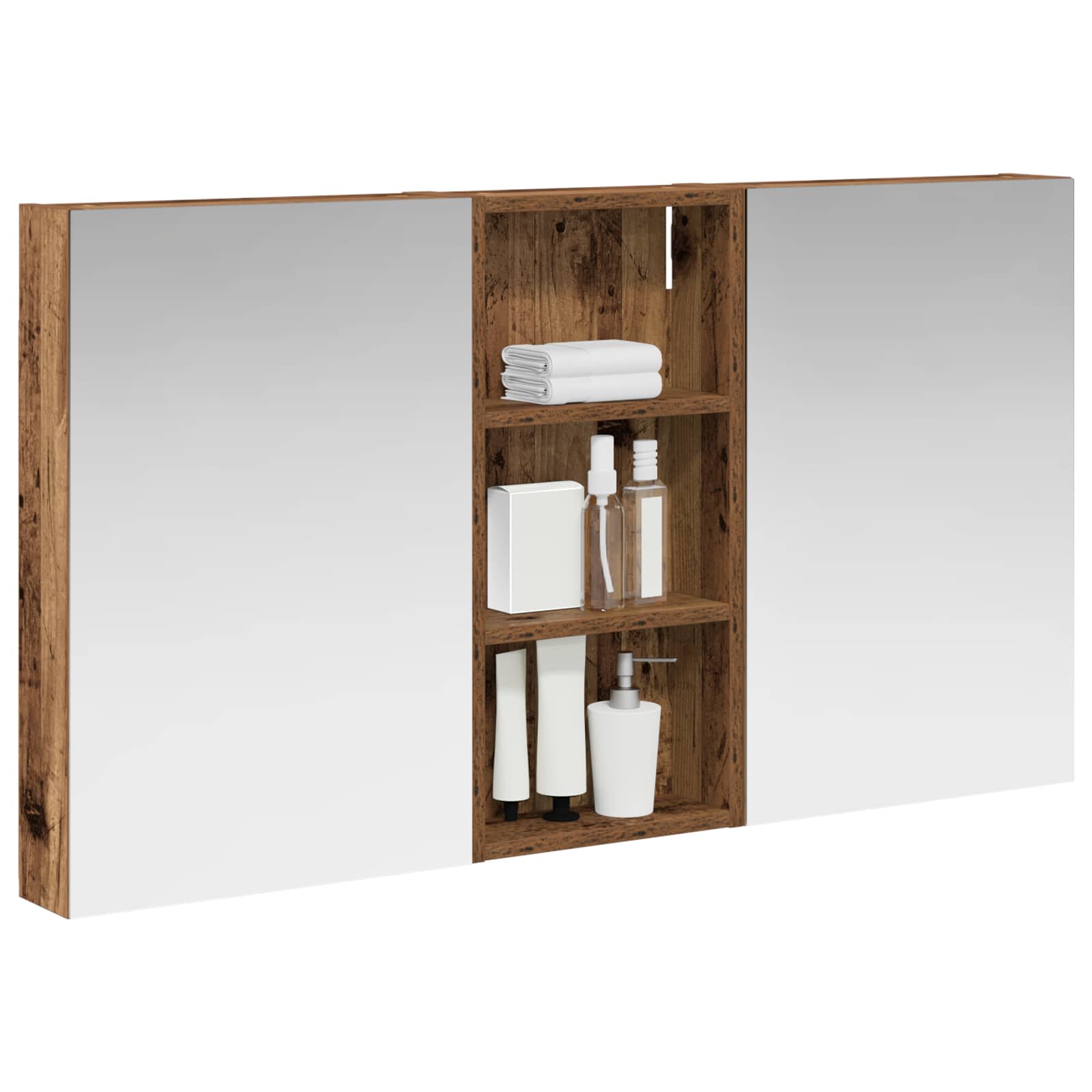 Σετ Ντουλαπιών Μπάνιου με ράφι 3 pcs 110 x 10,5 x 60,5 εκ - Pakobazaar