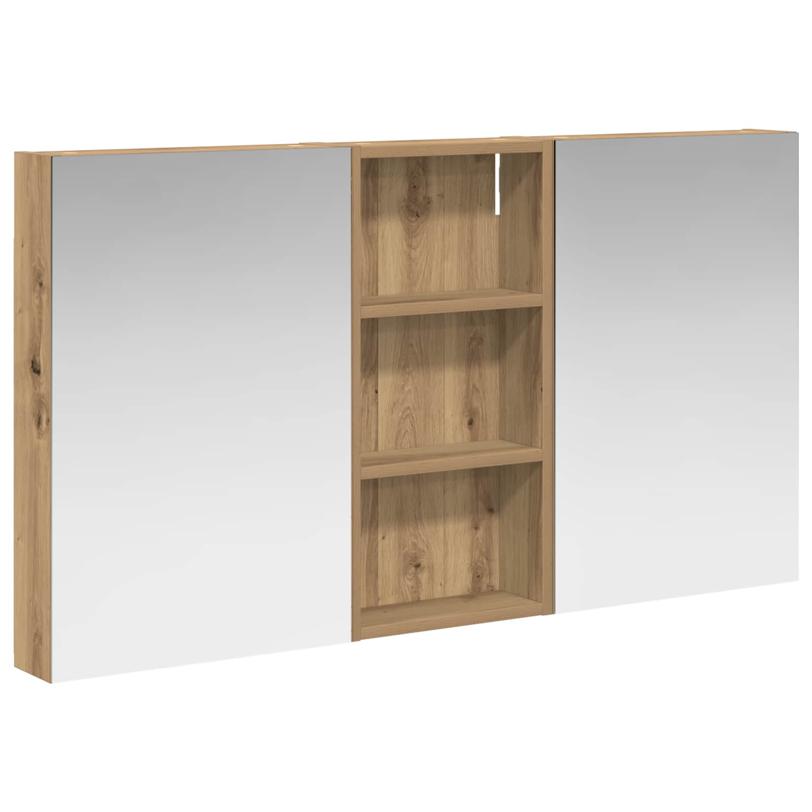 Σετ Ντουλαπιών Μπάνιου με ράφι 3 pcs 110 x 10,5 x 60,5 εκ - Pakobazaar