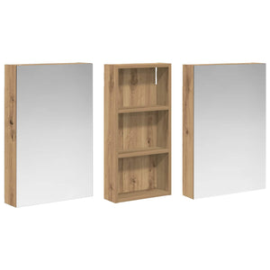 Σετ Ντουλαπιών Μπάνιου με ράφι 3 pcs 110 x 10,5 x 60,5 εκ - Pakobazaar