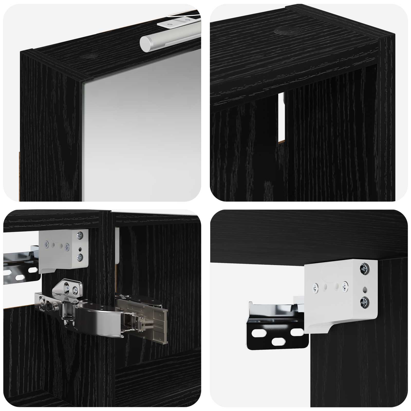 Σετ Ντουλαπιών Μπάνιου με ράφι 3 pcs 110 x 10,5 x 60,5 εκ - Pakobazaar