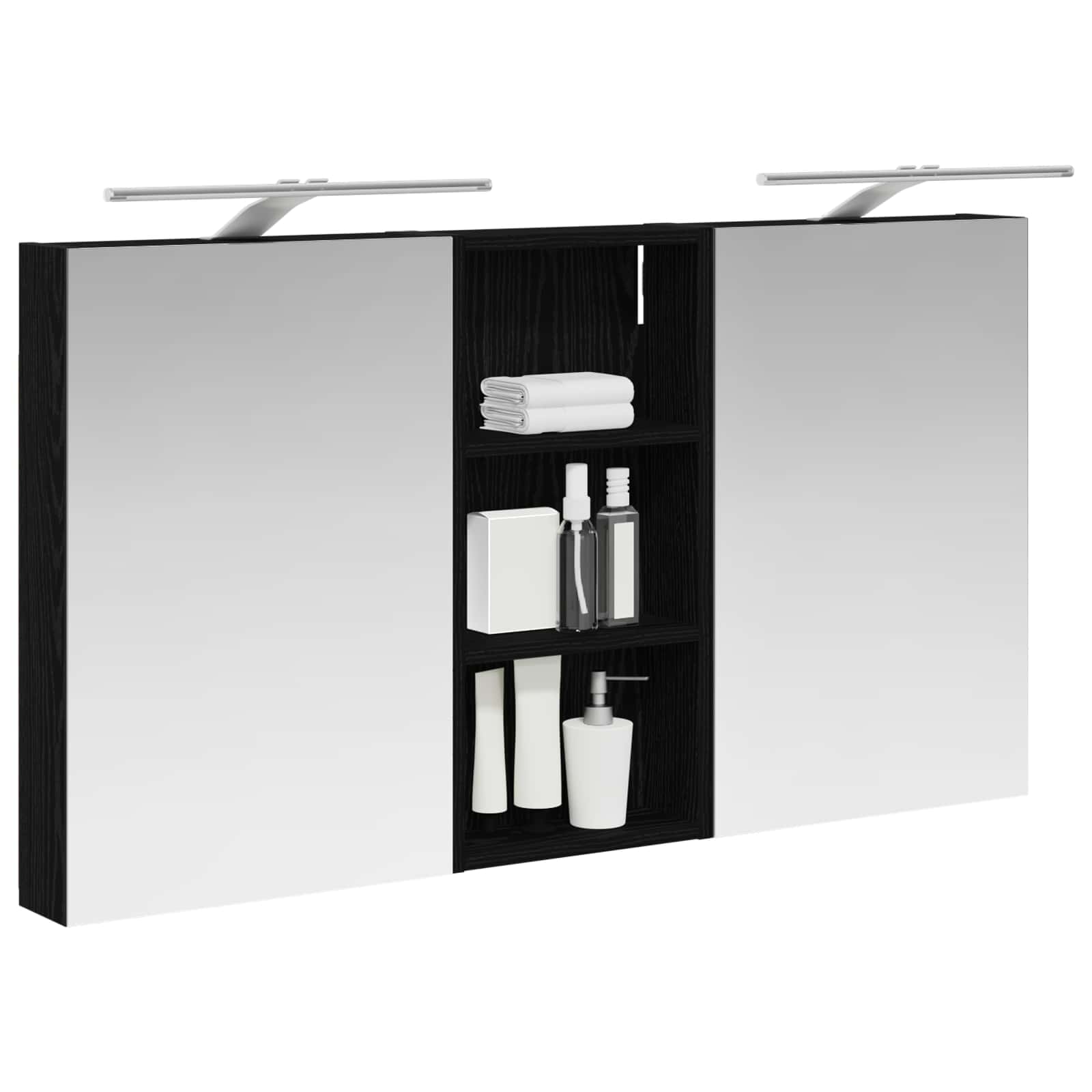 Σετ Ντουλαπιών Μπάνιου με ράφι 3 pcs 110 x 10,5 x 60,5 εκ - Pakobazaar