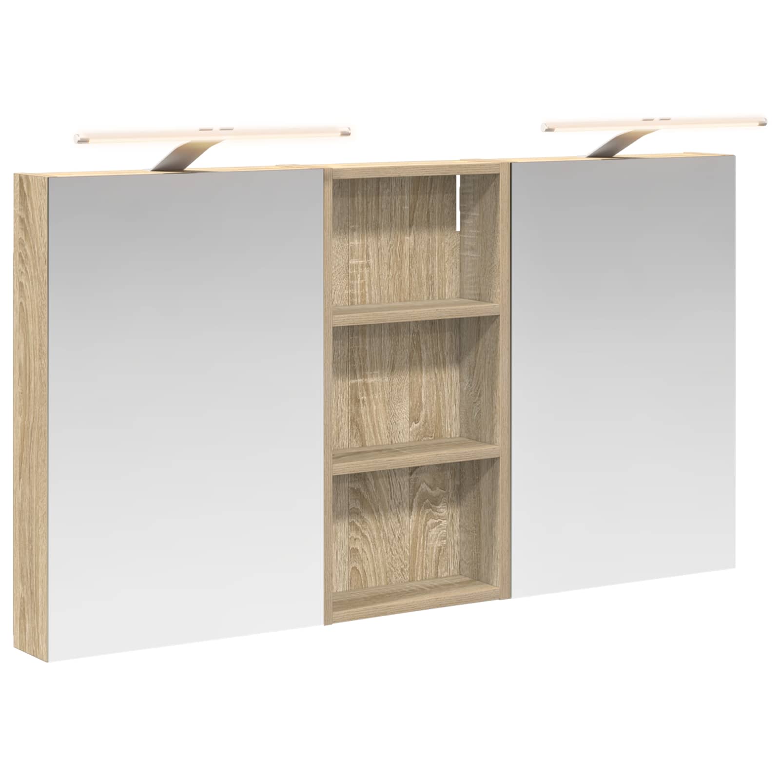 Σετ Ντουλαπιών Μπάνιου με ράφι 3 pcs 110 x 10,5 x 60,5 εκ - Pakobazaar
