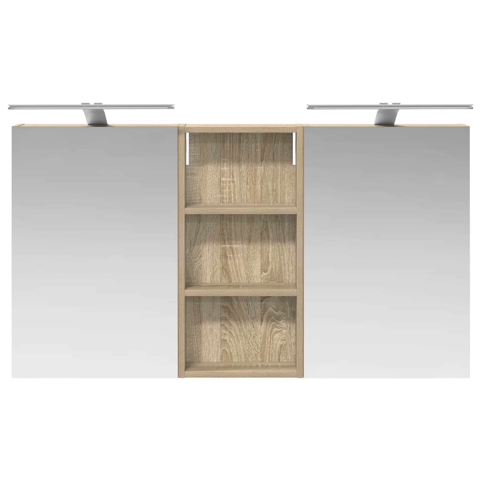 Σετ Ντουλαπιών Μπάνιου με ράφι 3 pcs 110 x 10,5 x 60,5 εκ - Pakobazaar