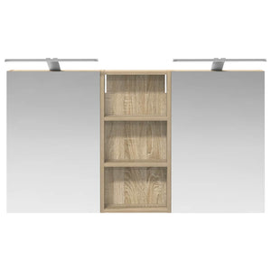 Σετ Ντουλαπιών Μπάνιου με ράφι 3 pcs 110 x 10,5 x 60,5 εκ - Pakobazaar