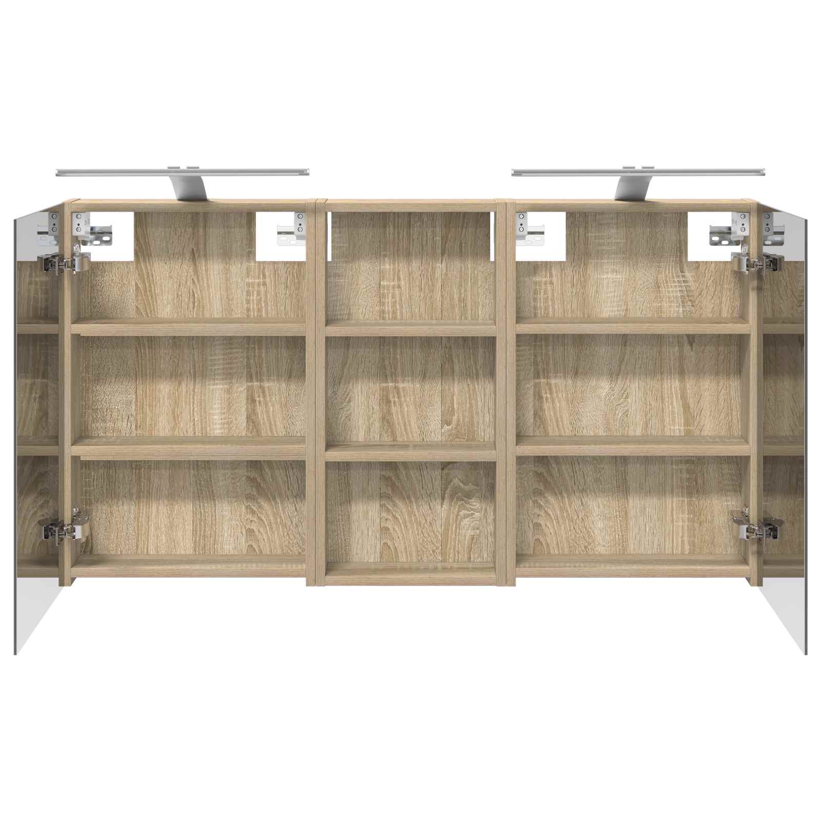 Σετ Ντουλαπιών Μπάνιου με ράφι 3 pcs 110 x 10,5 x 60,5 εκ - Pakobazaar