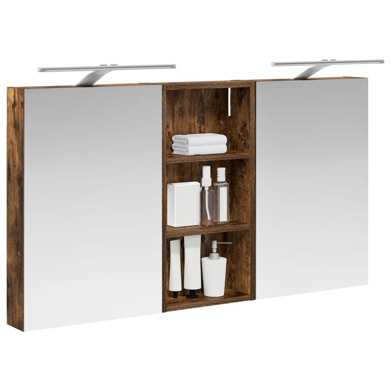 Σετ Ντουλαπιών Μπάνιου με ράφι 3 pcs 110 x 10,5 x 60,5 εκ - Pakobazaar