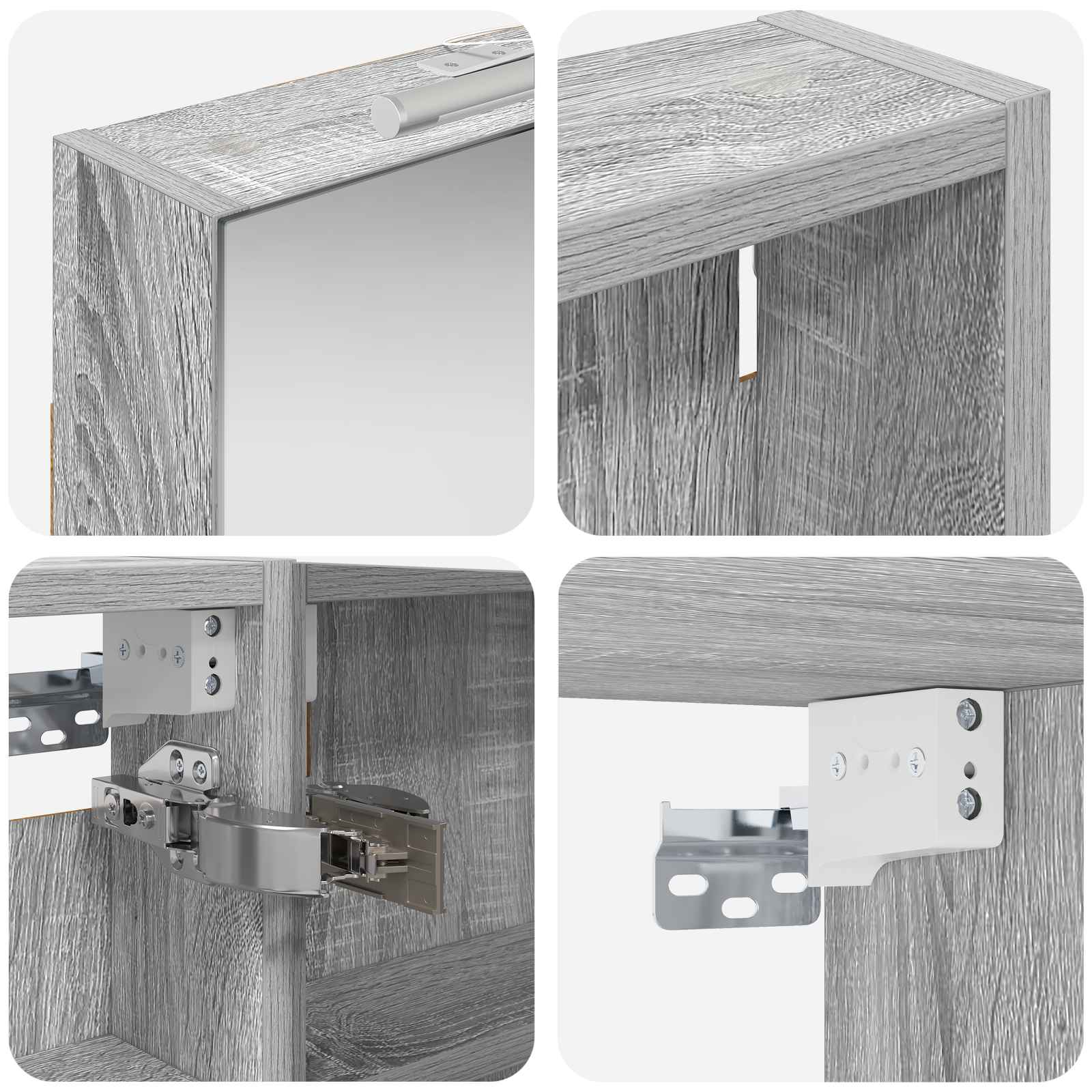 Σετ Ντουλαπιών Μπάνιου με ράφι 3 pcs 110 x 10,5 x 60,5 εκ - Pakobazaar