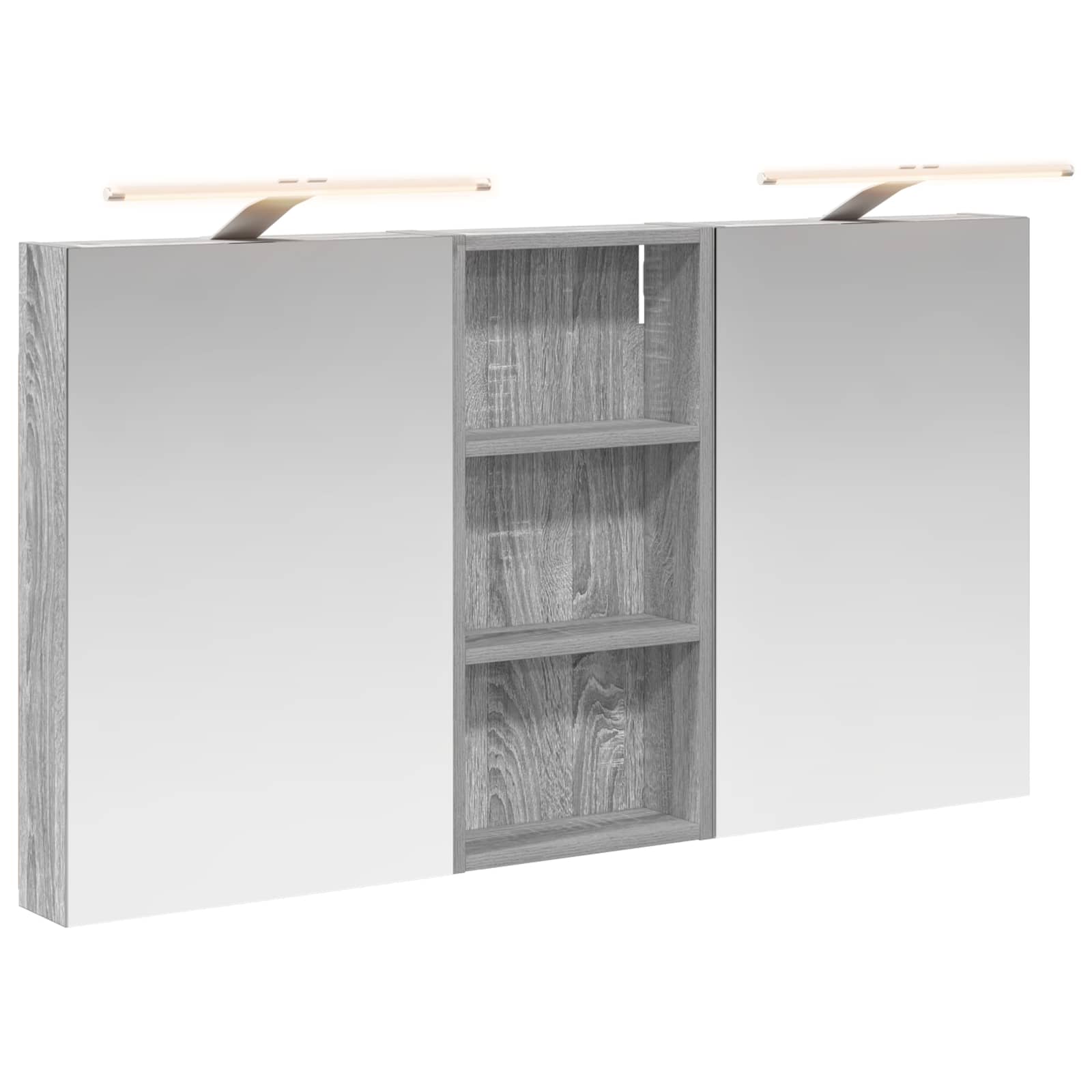 Σετ Ντουλαπιών Μπάνιου με ράφι 3 pcs 110 x 10,5 x 60,5 εκ - Pakobazaar