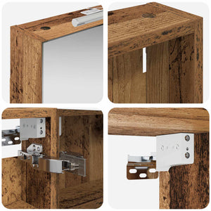Σετ Ντουλαπιών Μπάνιου με ράφι 3 pcs 110 x 10,5 x 60,5 εκ - Pakobazaar