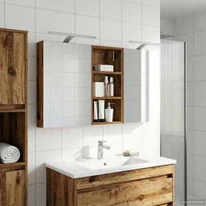 Σετ Ντουλαπιών Μπάνιου με ράφι 3 pcs 110 x 10,5 x 60,5 εκ - Pakobazaar