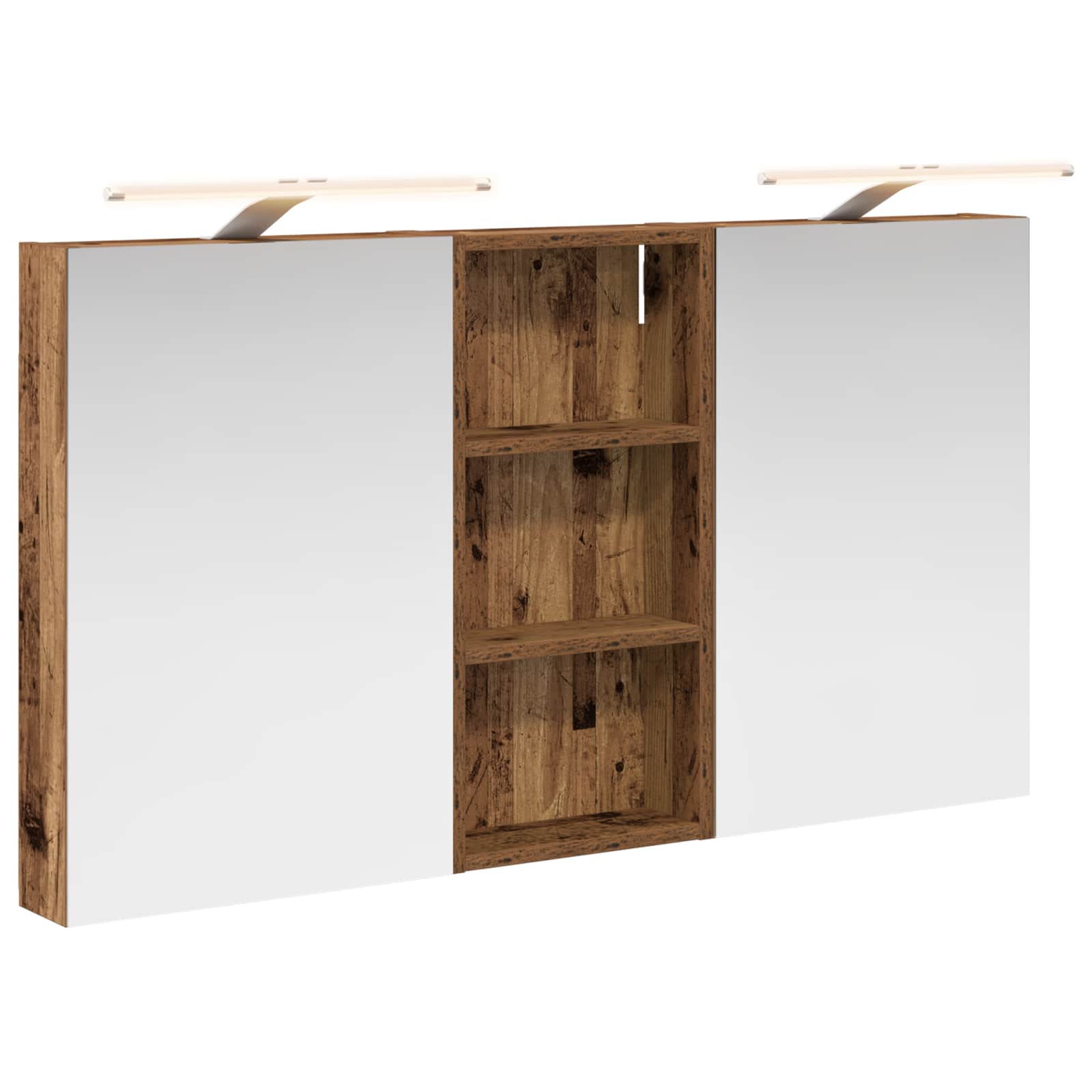 Σετ Ντουλαπιών Μπάνιου με ράφι 3 pcs 110 x 10,5 x 60,5 εκ - Pakobazaar