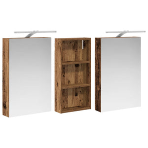 Σετ Ντουλαπιών Μπάνιου με ράφι 3 pcs 110 x 10,5 x 60,5 εκ - Pakobazaar