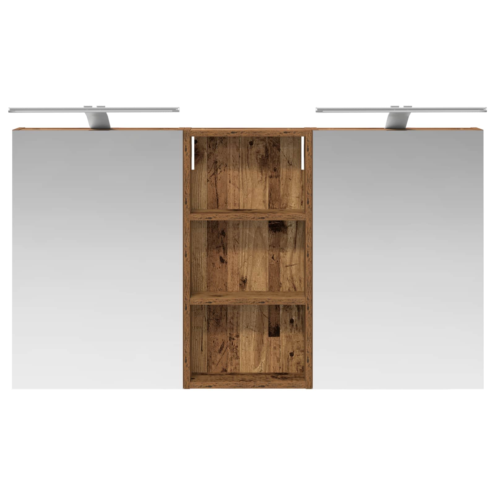 Σετ Ντουλαπιών Μπάνιου με ράφι 3 pcs 110 x 10,5 x 60,5 εκ - Pakobazaar