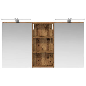 Σετ Ντουλαπιών Μπάνιου με ράφι 3 pcs 110 x 10,5 x 60,5 εκ - Pakobazaar