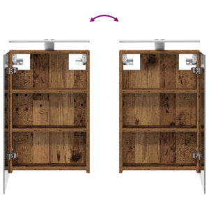 Σετ Ντουλαπιών Μπάνιου με ράφι 3 pcs 110 x 10,5 x 60,5 εκ - Pakobazaar