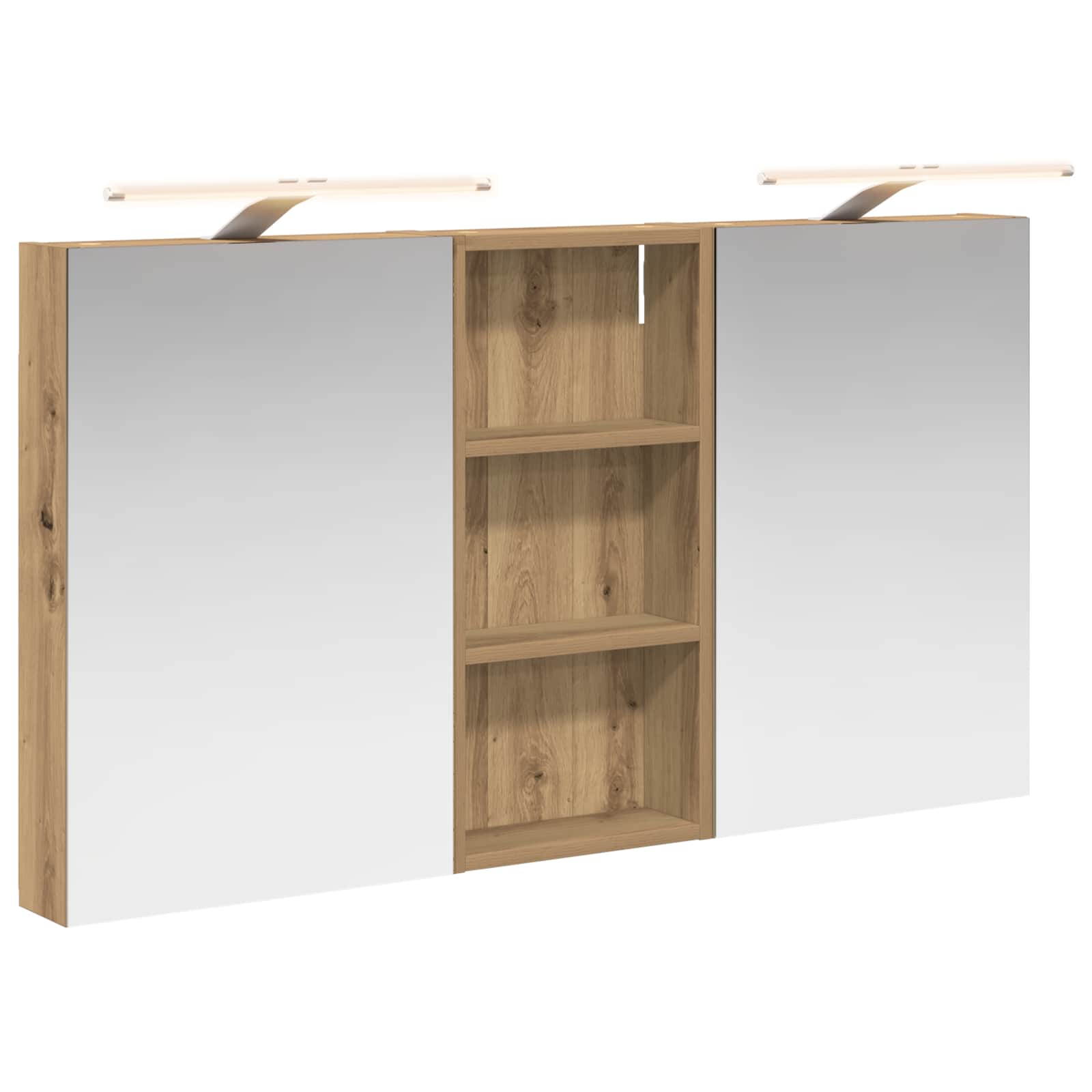Σετ Ντουλαπιών Μπάνιου με ράφι 3 pcs 110 x 10,5 x 60,5 εκ - Pakobazaar