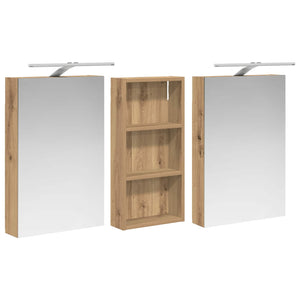 Σετ Ντουλαπιών Μπάνιου με ράφι 3 pcs 110 x 10,5 x 60,5 εκ - Pakobazaar