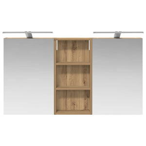 Σετ Ντουλαπιών Μπάνιου με ράφι 3 pcs 110 x 10,5 x 60,5 εκ - Pakobazaar