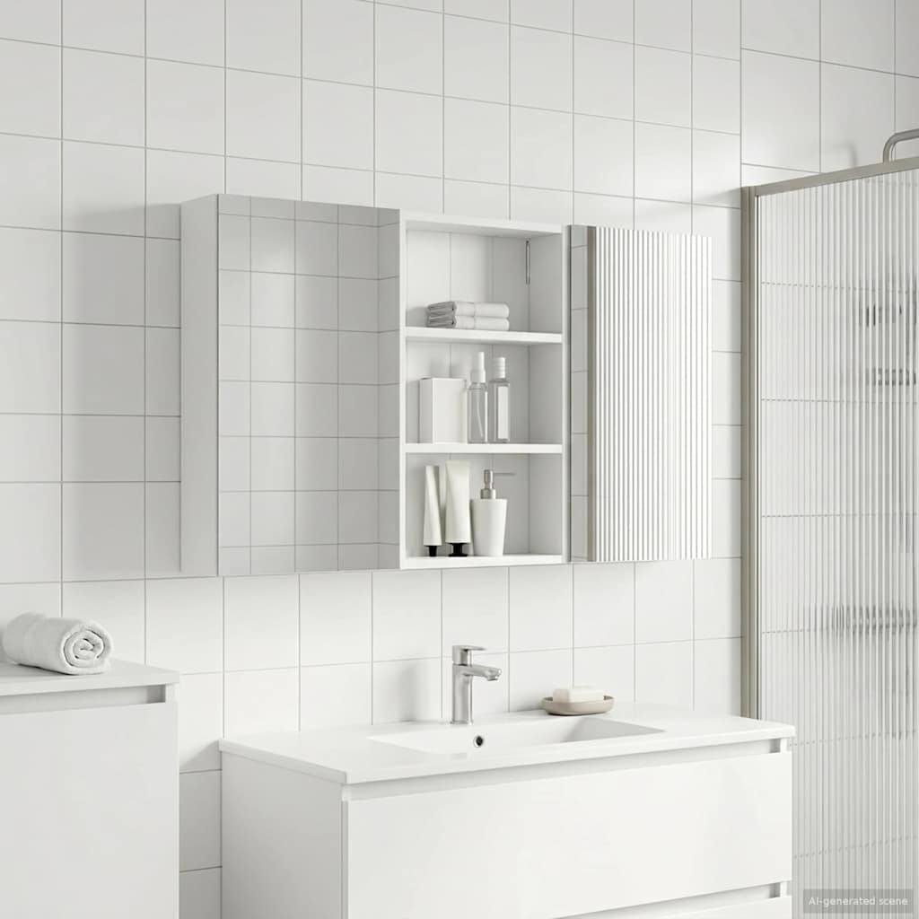 Σετ Ντουλαπιών Μπάνιου με ράφι 3 pcs 120 x 10,5 x 60,5 εκ - Pakobazaar