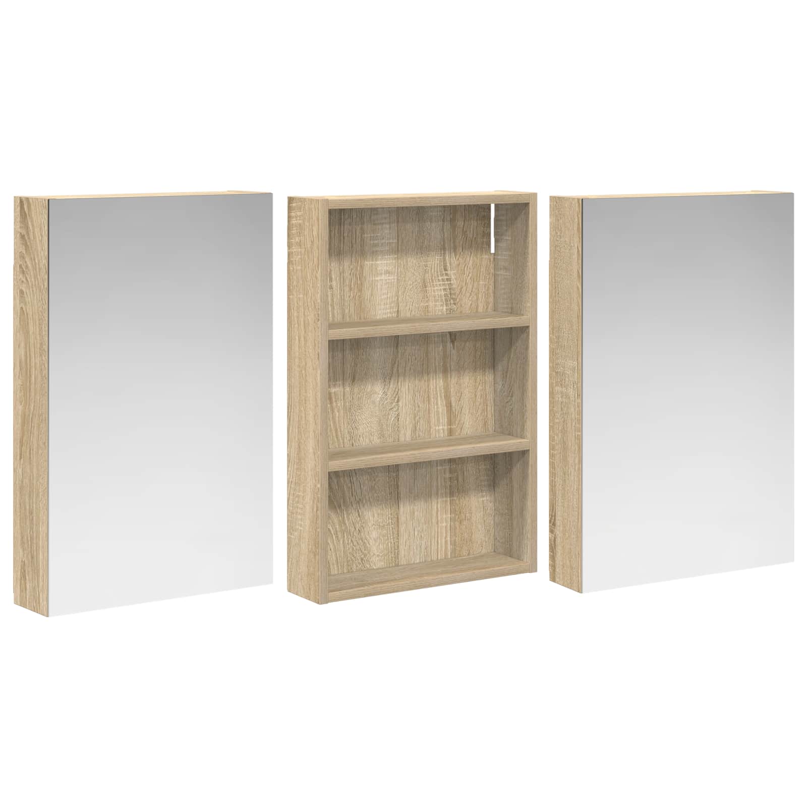 Σετ Ντουλαπιών Μπάνιου με ράφι 3 pcs 120 x 10,5 x 60,5 εκ - Pakobazaar