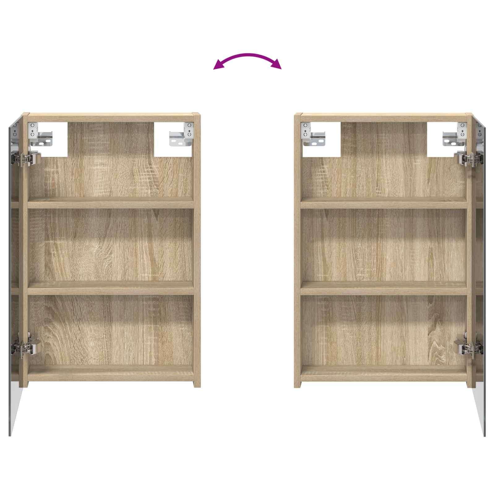 Σετ Ντουλαπιών Μπάνιου με ράφι 3 pcs 120 x 10,5 x 60,5 εκ - Pakobazaar