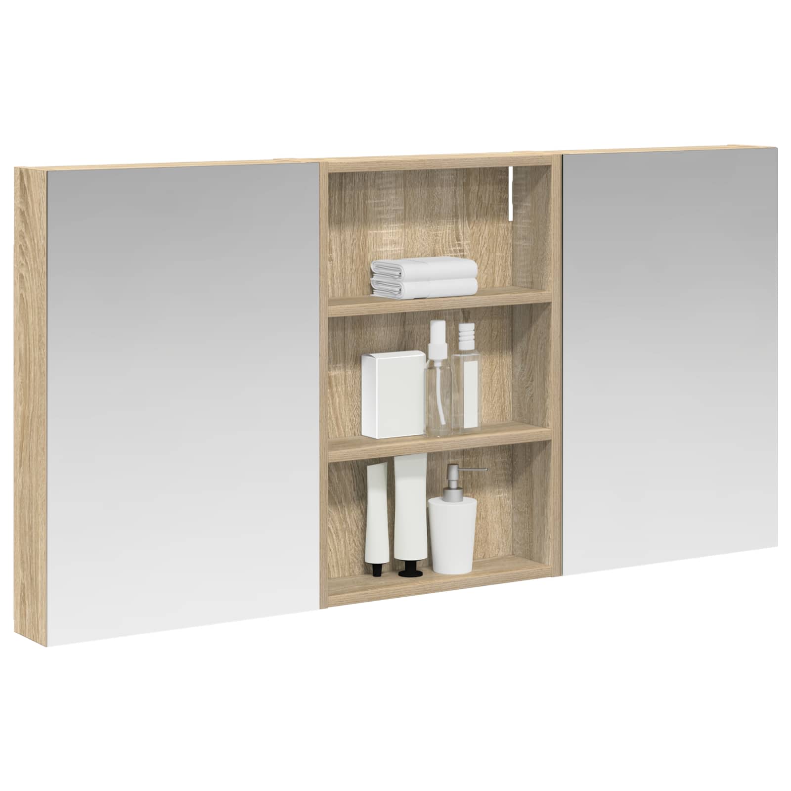 Σετ Ντουλαπιών Μπάνιου με ράφι 3 pcs 120 x 10,5 x 60,5 εκ - Pakobazaar