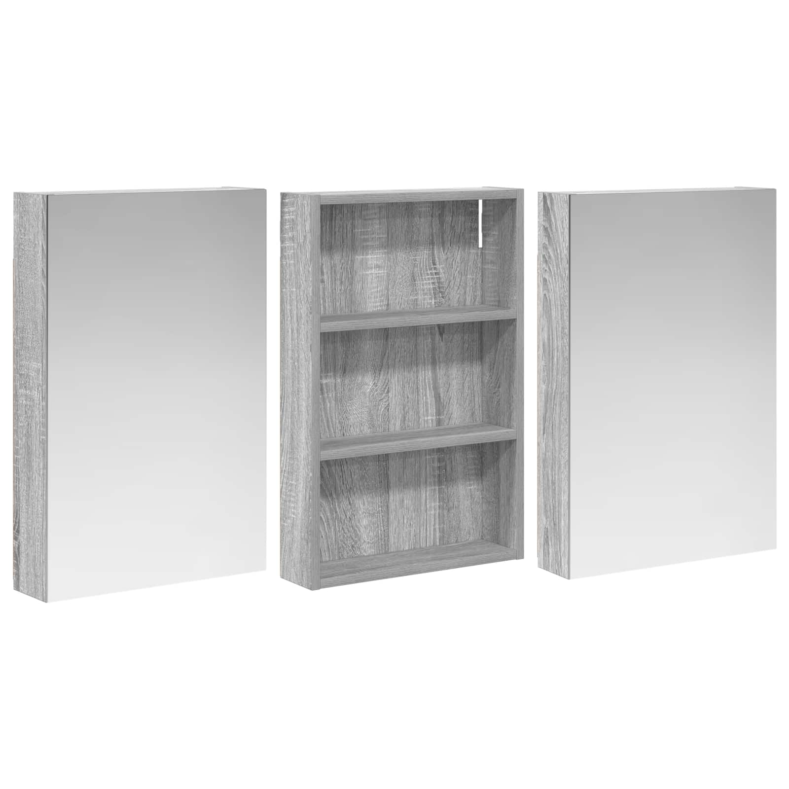 Σετ Ντουλαπιών Μπάνιου με ράφι 3 pcs 120 x 10,5 x 60,5 εκ - Pakobazaar