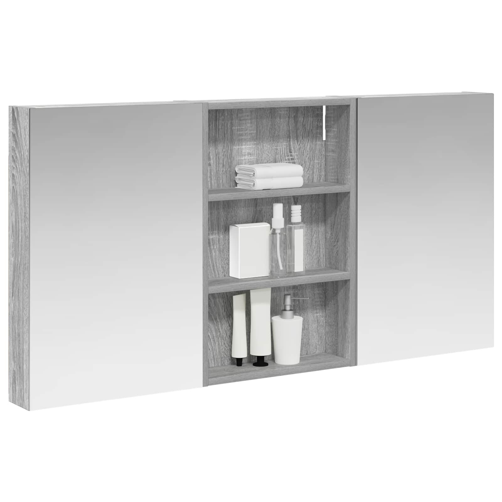 Σετ Ντουλαπιών Μπάνιου με ράφι 3 pcs 120 x 10,5 x 60,5 εκ - Pakobazaar