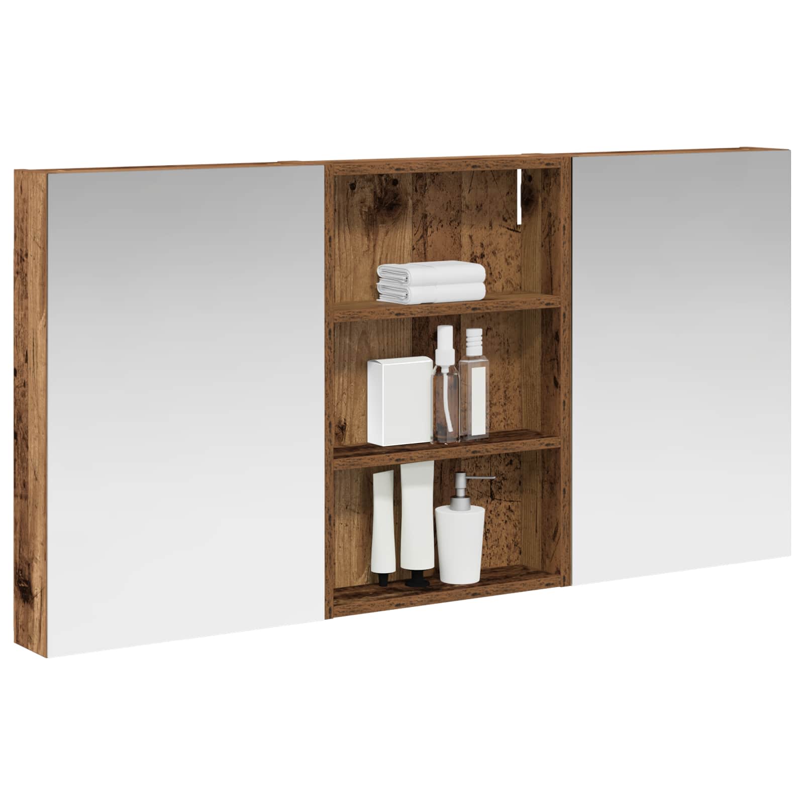 Σετ Ντουλαπιών Μπάνιου με ράφι 3 pcs 120 x 10,5 x 60,5 εκ - Pakobazaar