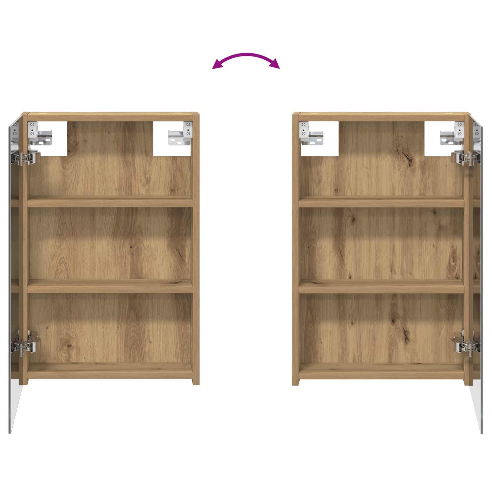Σετ Ντουλαπιών Μπάνιου με ράφι 3 pcs 120 x 10,5 x 60,5 εκ - Pakobazaar