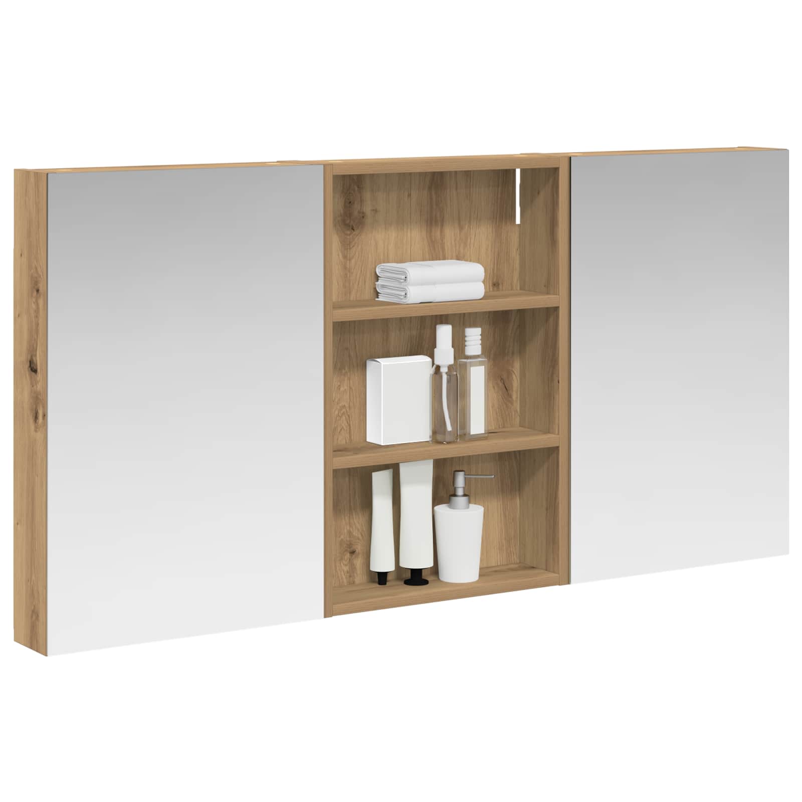 Σετ Ντουλαπιών Μπάνιου με ράφι 3 pcs 120 x 10,5 x 60,5 εκ - Pakobazaar