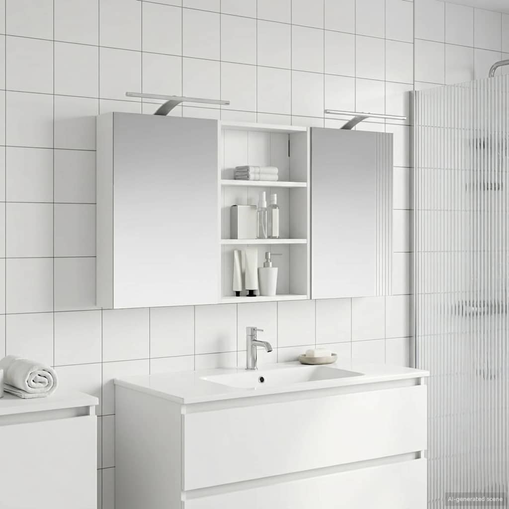 Σετ Ντουλαπιών Μπάνιου με ράφι 3 pcs 120 x 10,5 x 60,5 εκ - Pakobazaar